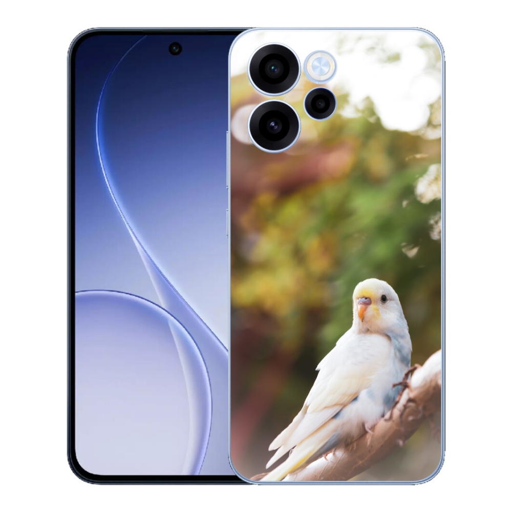 Gelový kryt mmCase na Oppo Reno 15 FS 5G - andulka bílá