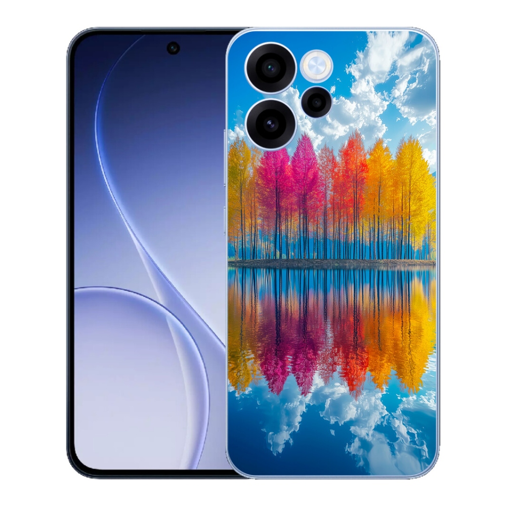 Gelový kryt mmCase na Oppo Reno 15 FS 5G - barevné stromy