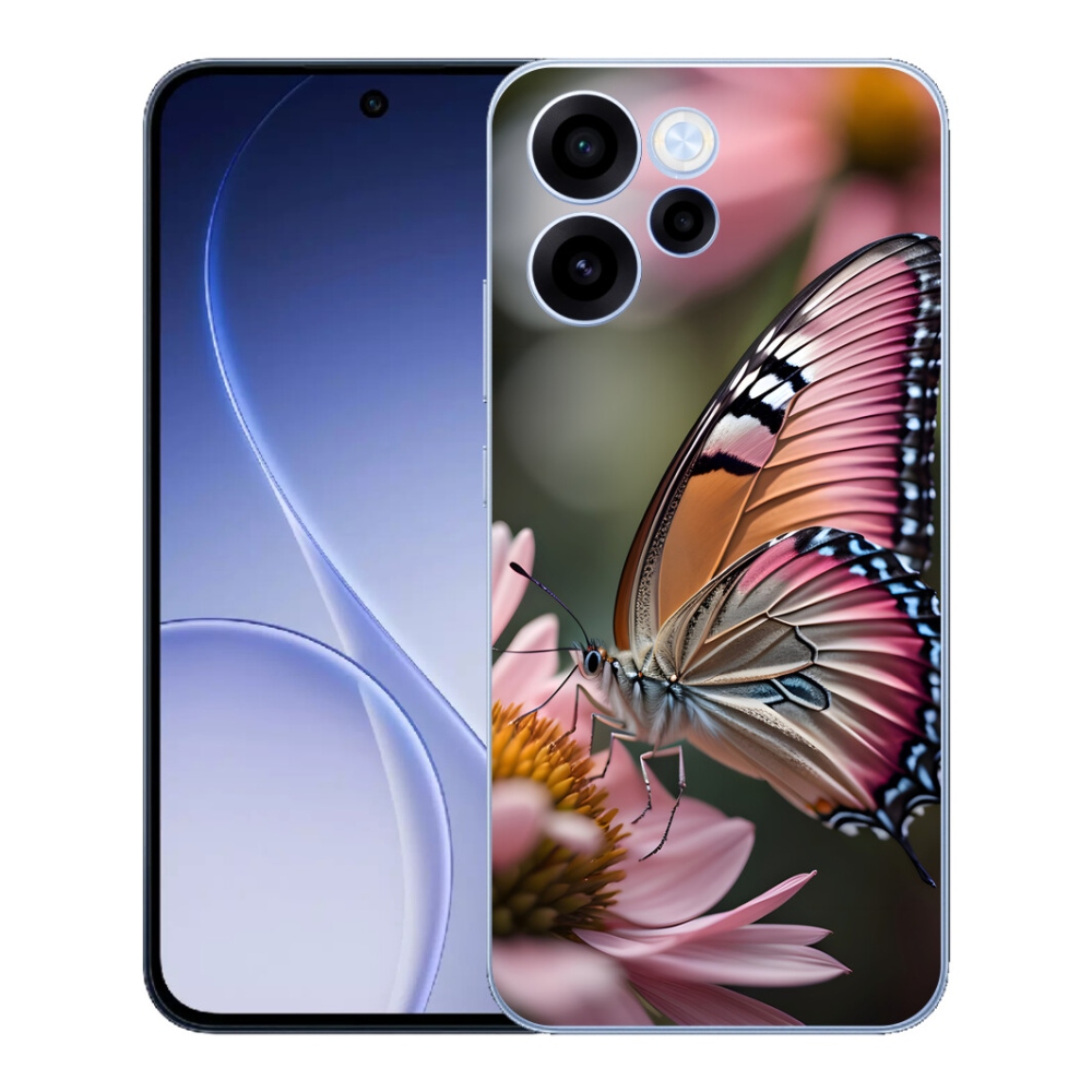 Gelový kryt mmCase na Oppo Reno 15 FS 5G - barevný motýl