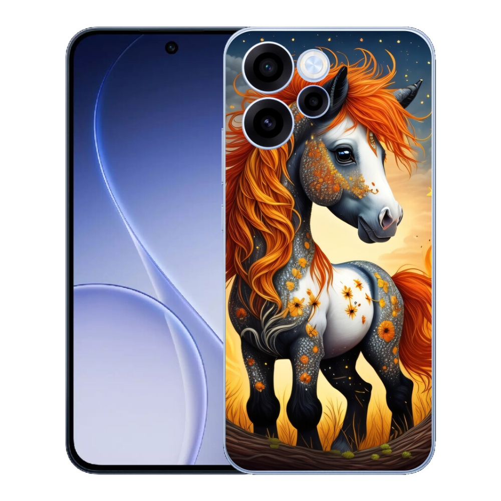 Gelový kryt mmCase na Oppo Reno 15 FS 5G - barevný poník
