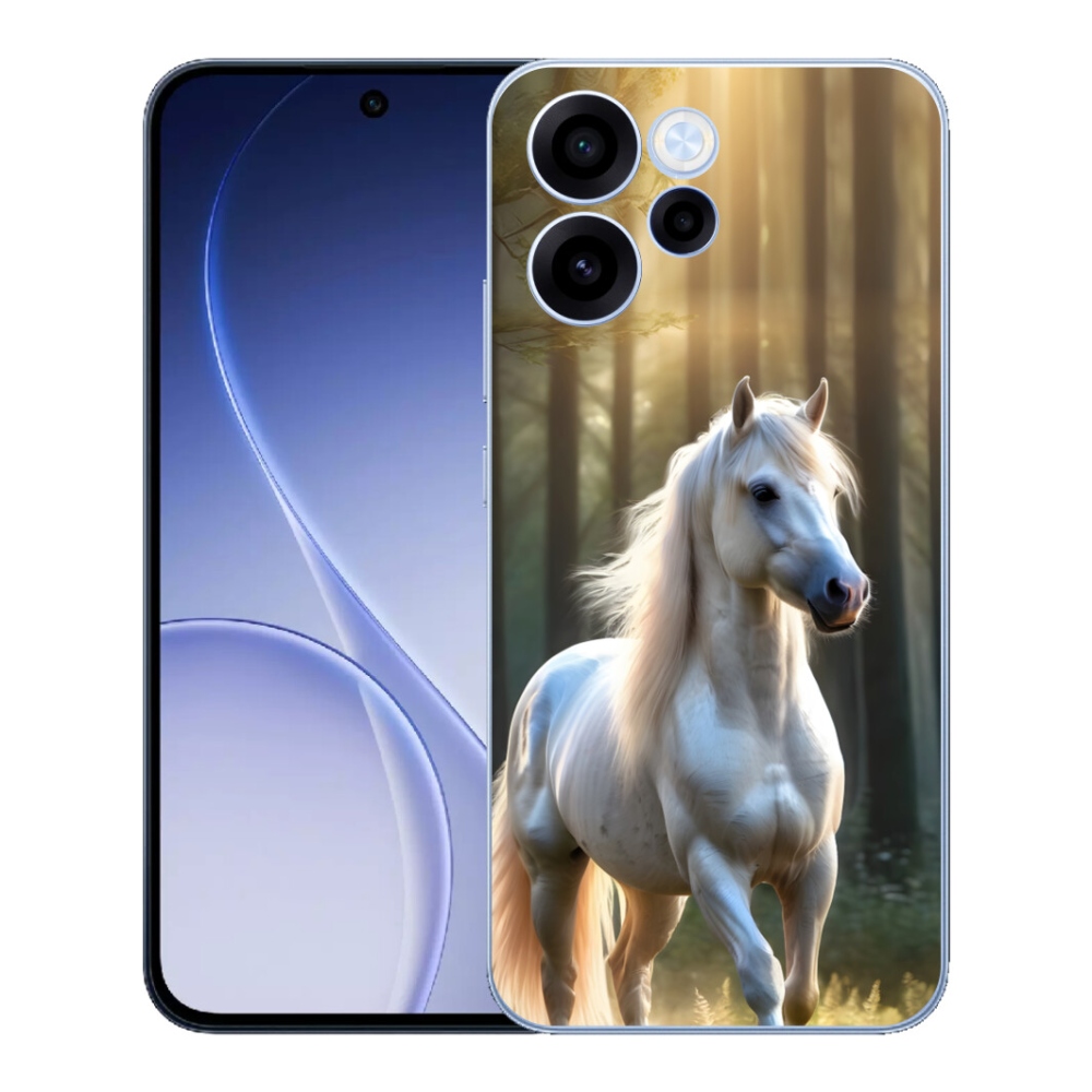 Gelový kryt mmCase na Oppo Reno 15 FS 5G - bílý kůň 3