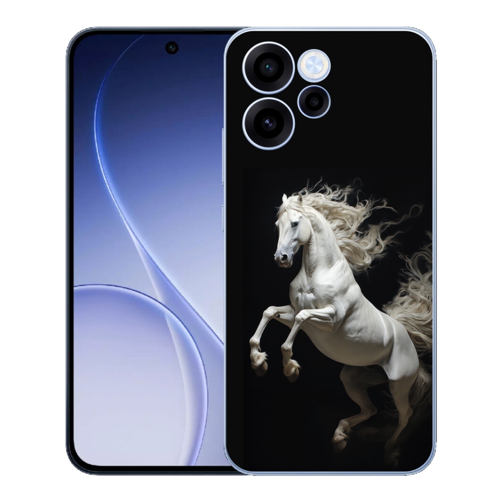 Gelový kryt mmCase na Oppo Reno 15 FS 5G - bílý kůň 4