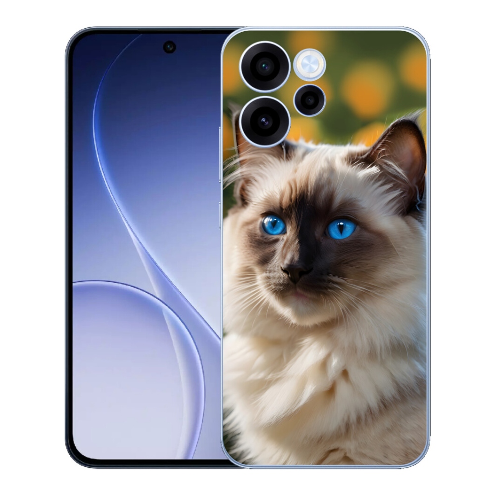 Gelový kryt mmCase na Oppo Reno 15 FS 5G - bílý ragdoll
