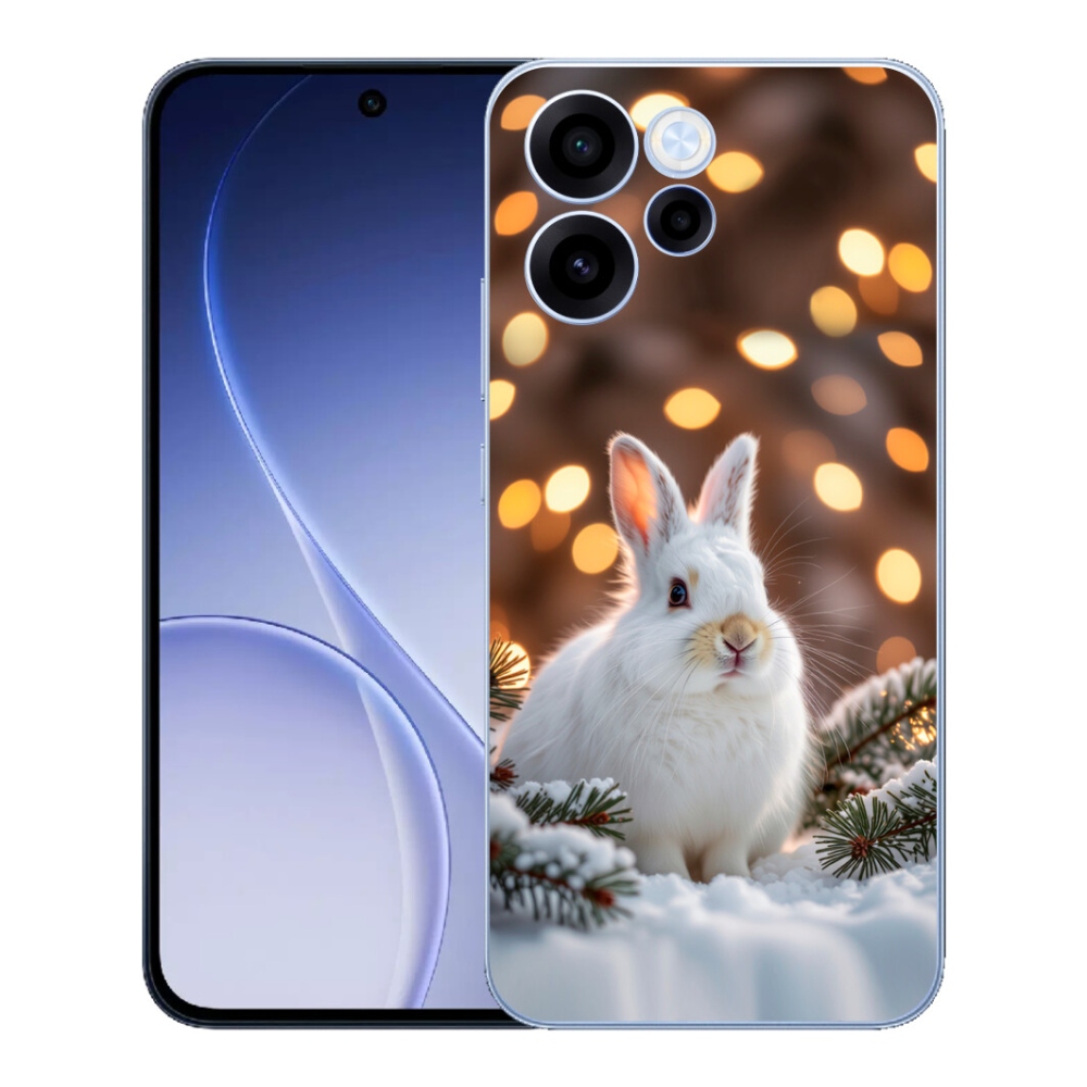 Gelový kryt mmCase na Oppo Reno 15 FS 5G - bílý zajíc