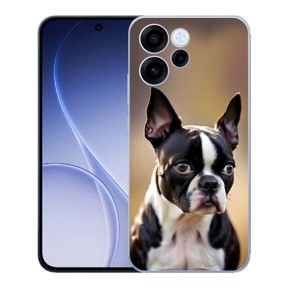 Gelový kryt mmCase na Oppo Reno 15 FS 5G - bostonský teriér
