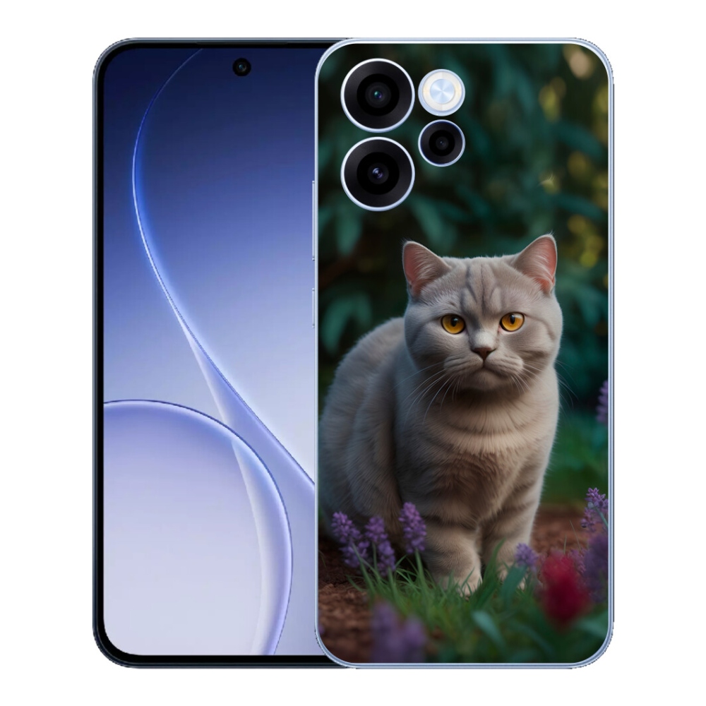 Gelový kryt mmCase na Oppo Reno 15 FS 5G - britská kočka
