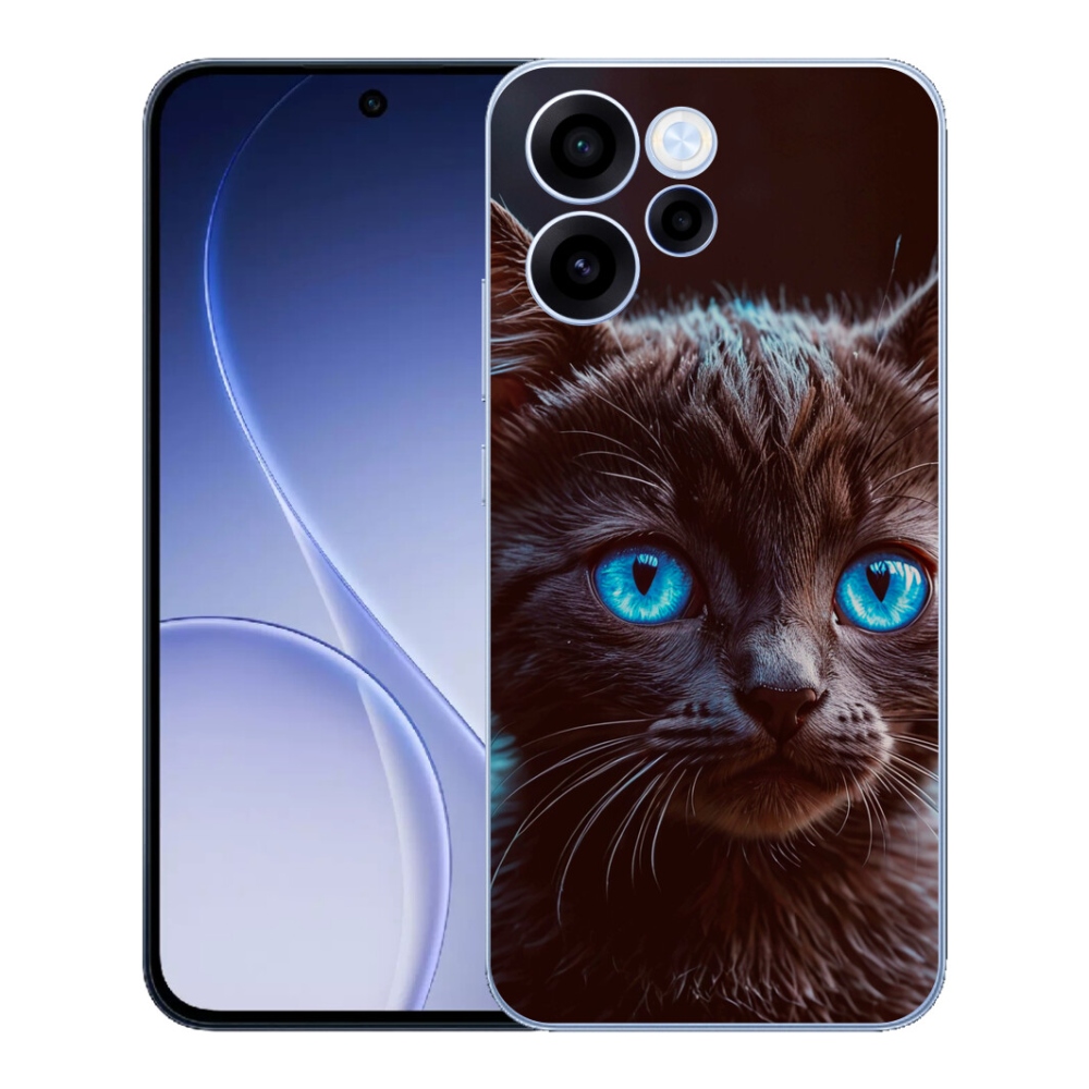 Gelový kryt mmCase na Oppo Reno 15 FS 5G - černé kotě 2