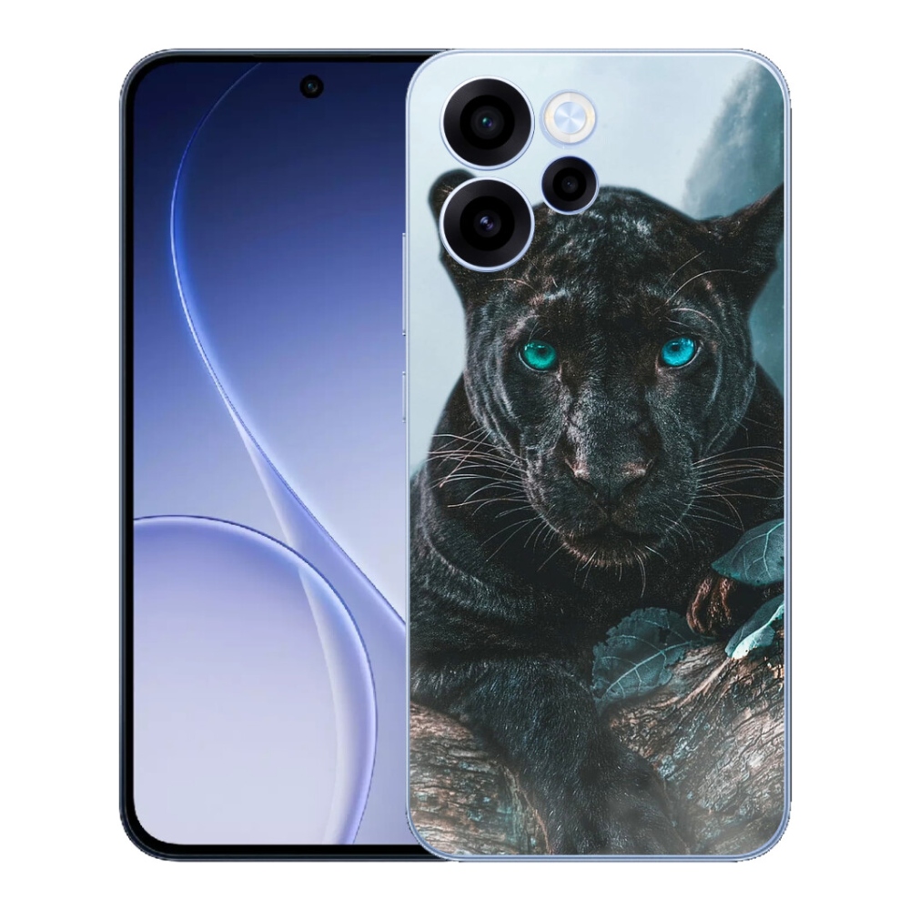 Gelový kryt mmCase na Oppo Reno 15 FS 5G - černý panter