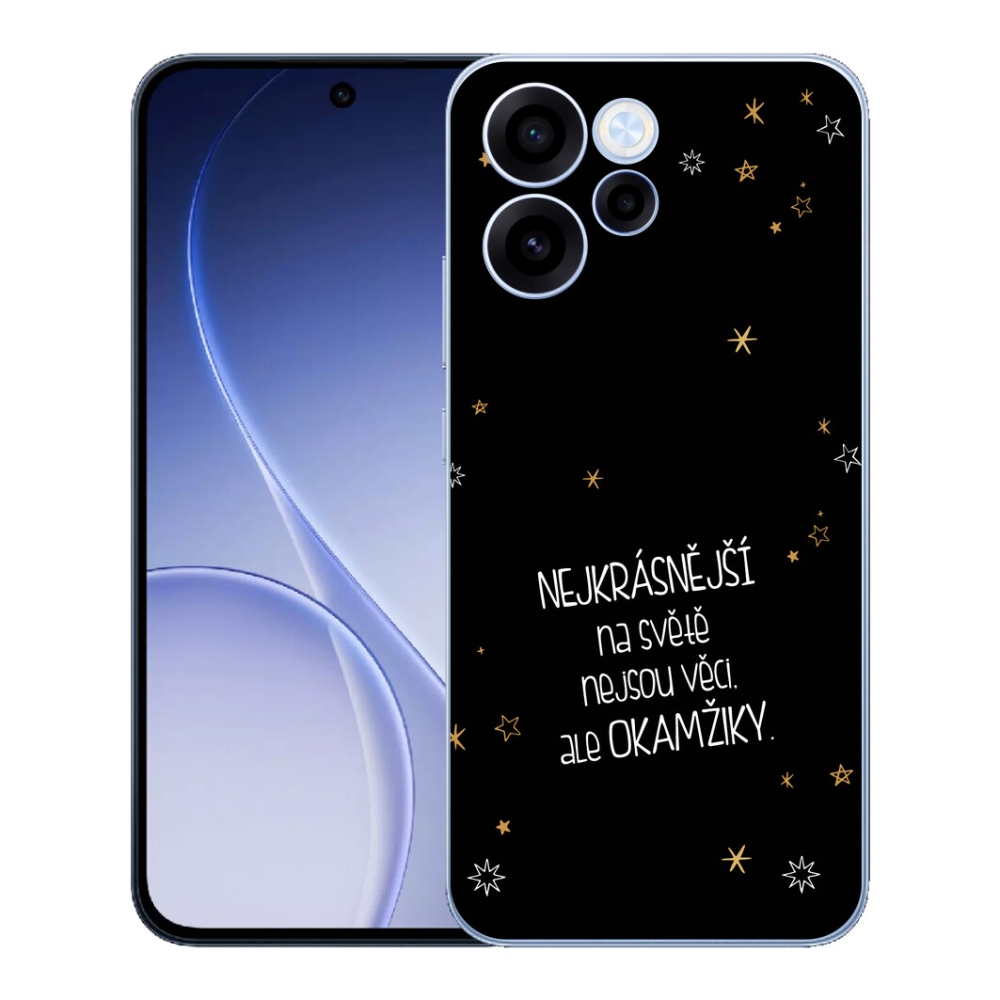 Gelový kryt mmCase na Oppo Reno 15 FS 5G - citát 4 černé pozadí
