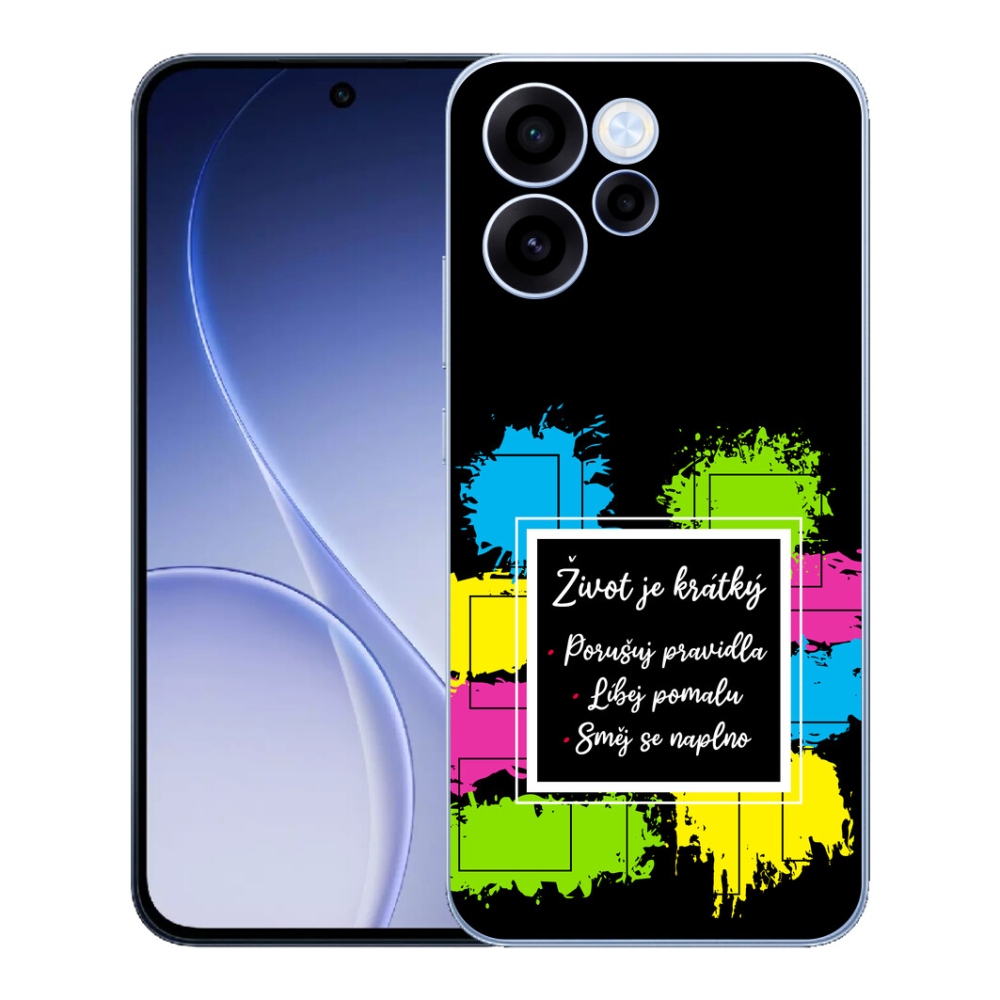 Gelový kryt mmCase na Oppo Reno 15 FS 5G - citát 5 černé pozadí