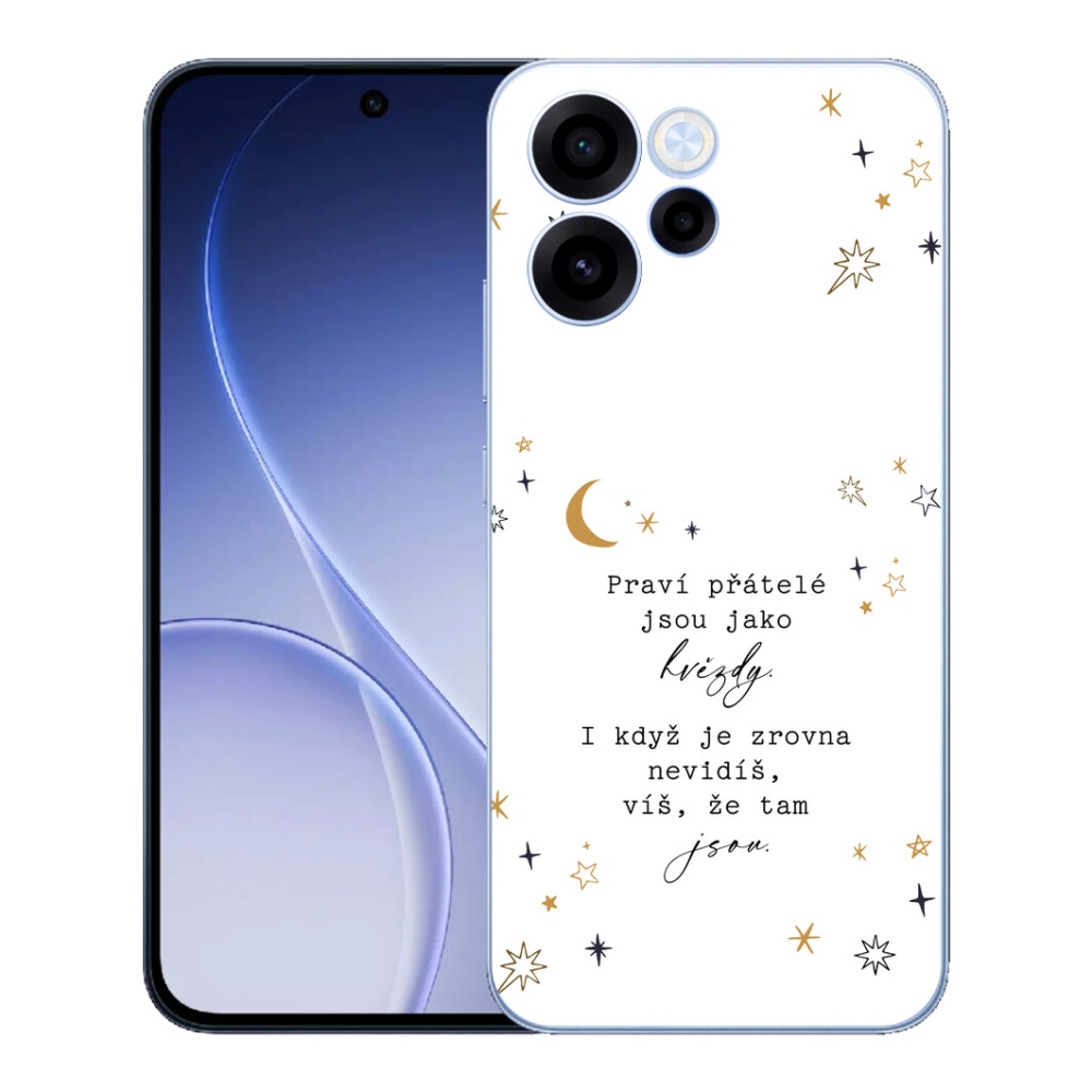 Gelový kryt mmCase na Oppo Reno 15 FS 5G - citát 6 bílé pozadí