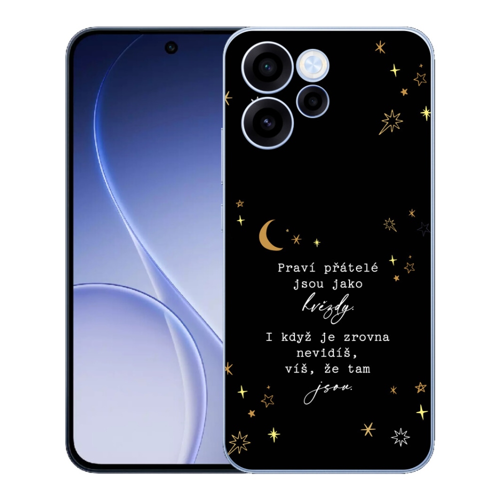 Gelový kryt mmCase na Oppo Reno 15 FS 5G - citát 6 černé pozadí