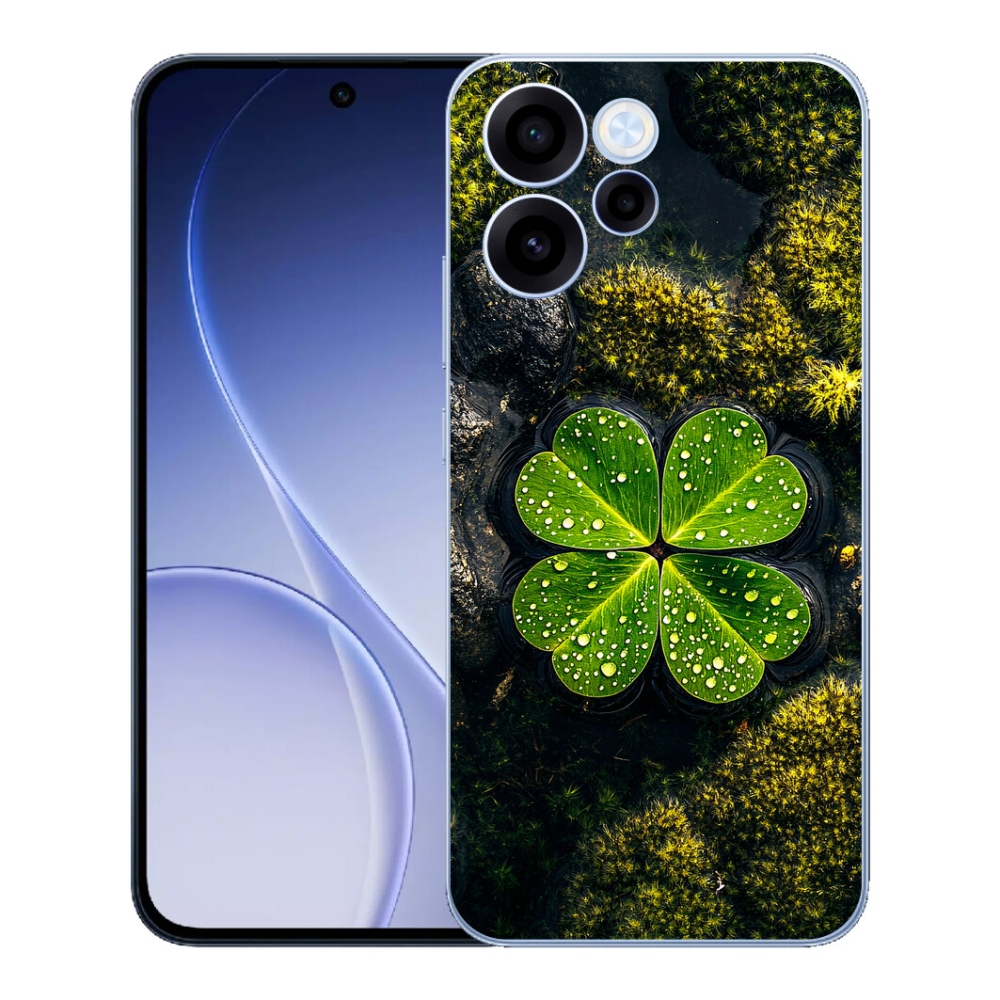 Gelový kryt mmCase na Oppo Reno 15 FS 5G - čtyřlístek