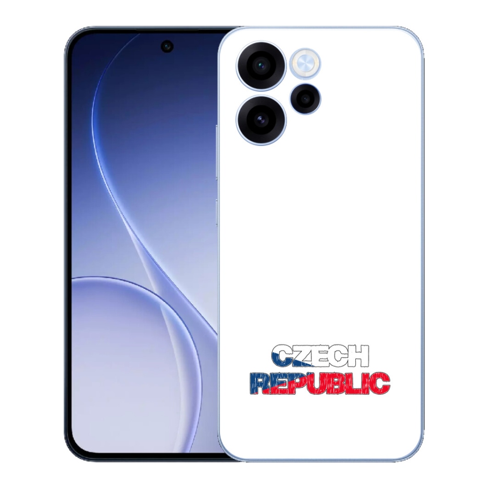 Gelový kryt mmCase na Oppo Reno 15 FS 5G - Czech Republic bílé pozadí