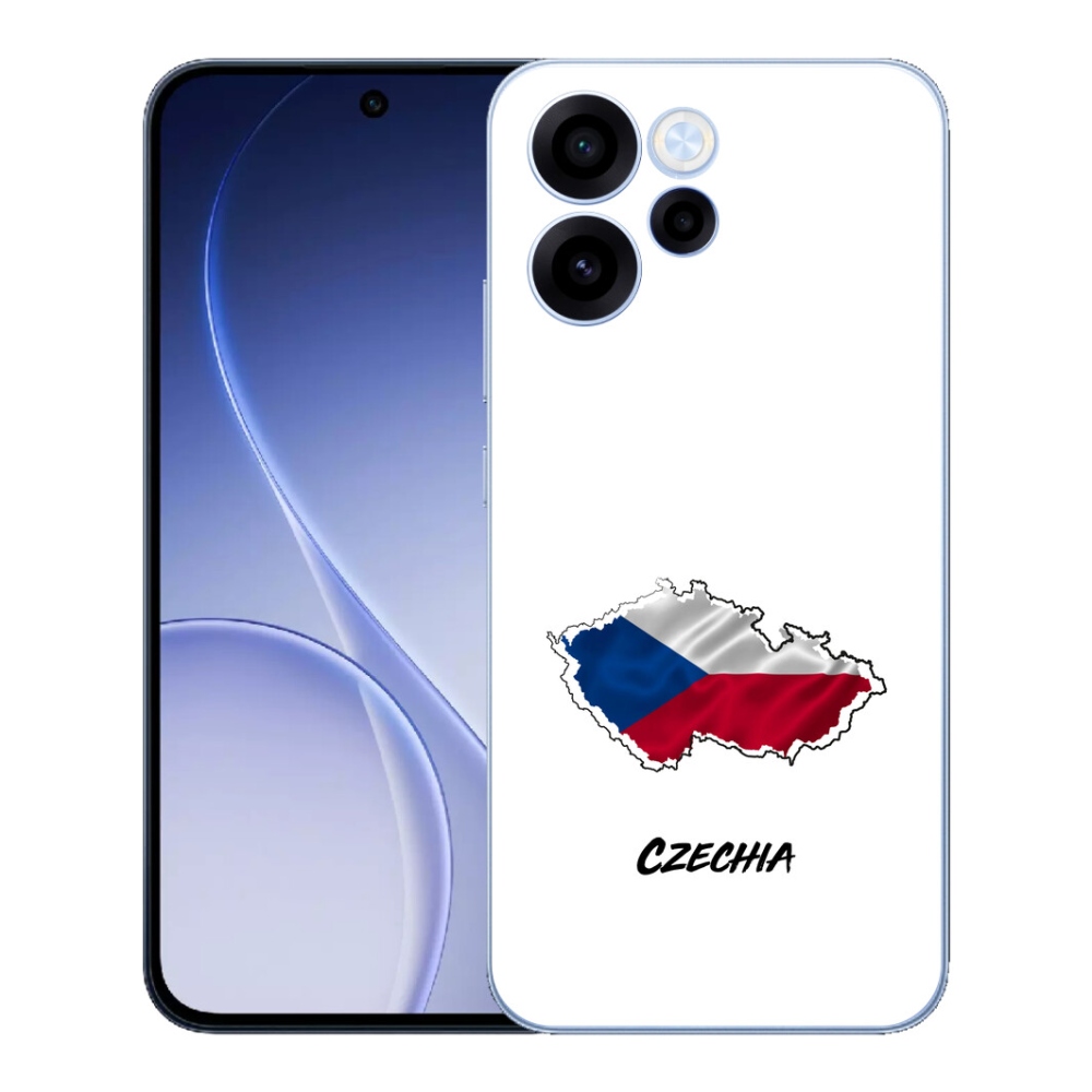 Gelový kryt mmCase na Oppo Reno 15 FS 5G - Czechia bílé pozadí