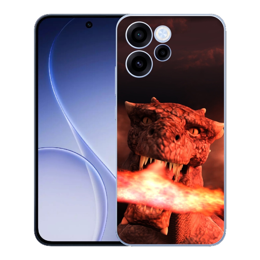 Gelový kryt mmCase na Oppo Reno 15 FS 5G - drak
