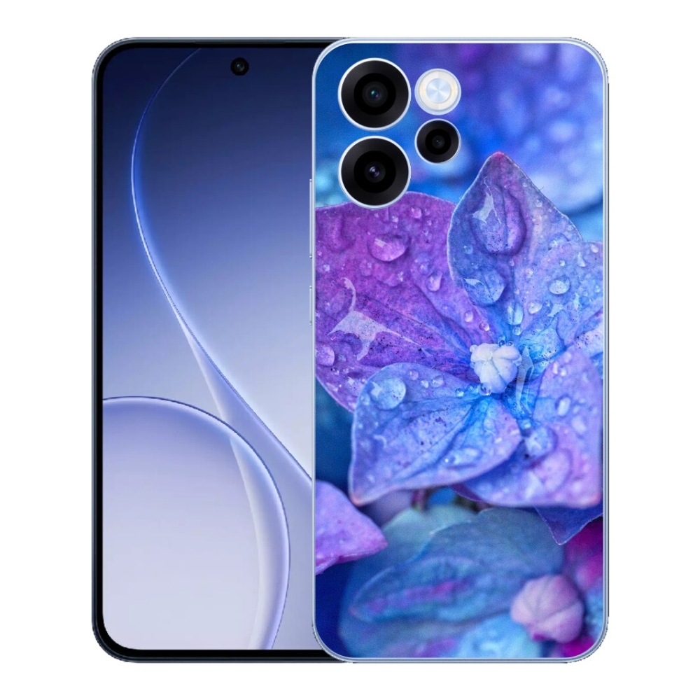 Gelový kryt mmCase na Oppo Reno 15 FS 5G - fialový květ