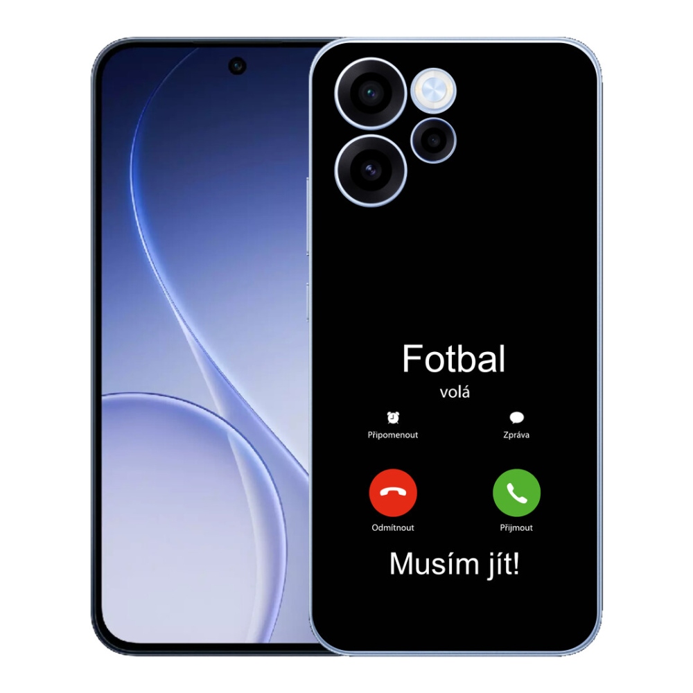 Gelový kryt mmCase na Oppo Reno 15 FS 5G - fotbal volá černé pozadí