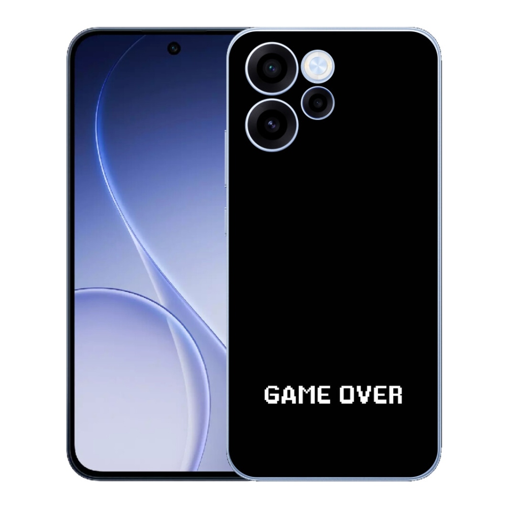 Gelový kryt mmCase na Oppo Reno 15 FS 5G - game over černé pozadí