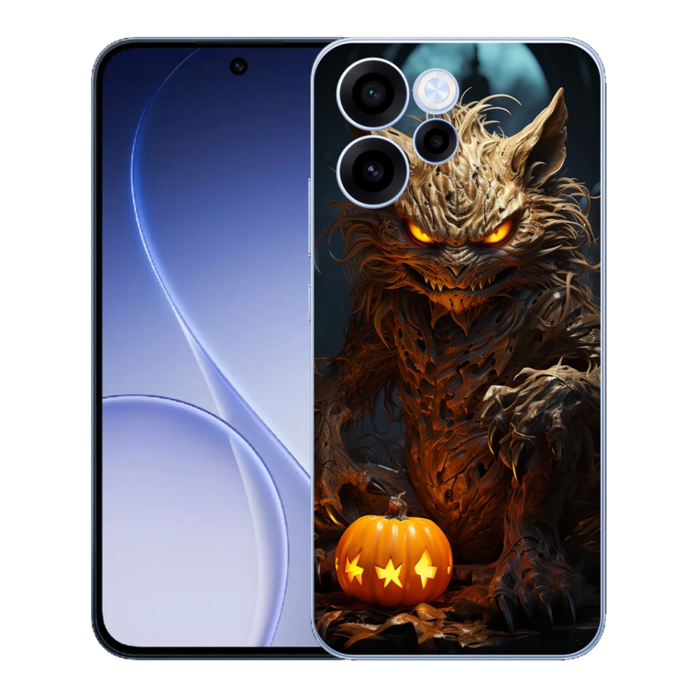 Gelový kryt mmCase na Oppo Reno 15 FS 5G - halloweenská příšera