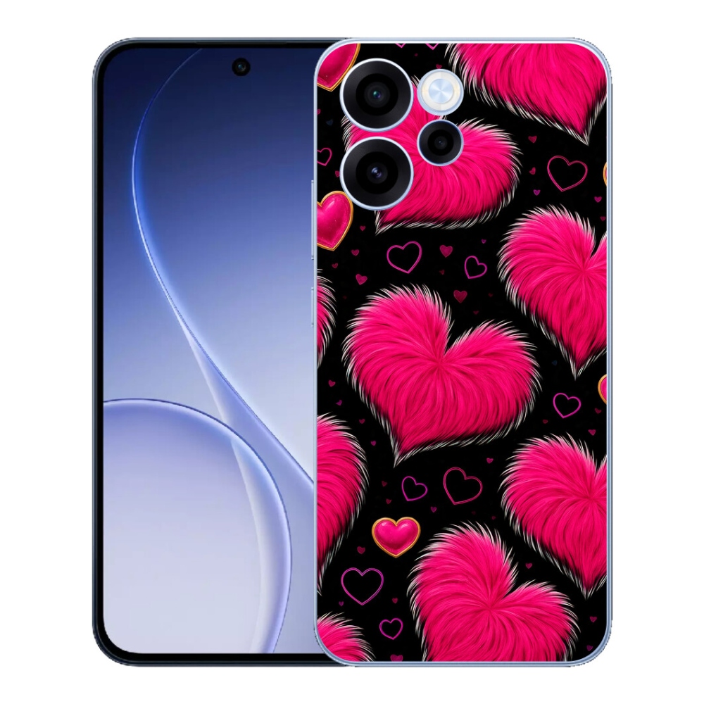 Gelový kryt mmCase na Oppo Reno 15 FS 5G - hebká srdce