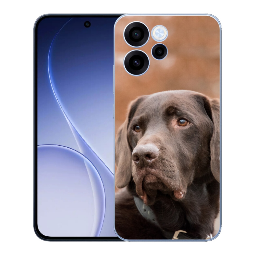 Gelový kryt mmCase na Oppo Reno 15 FS 5G - hnědý labrador