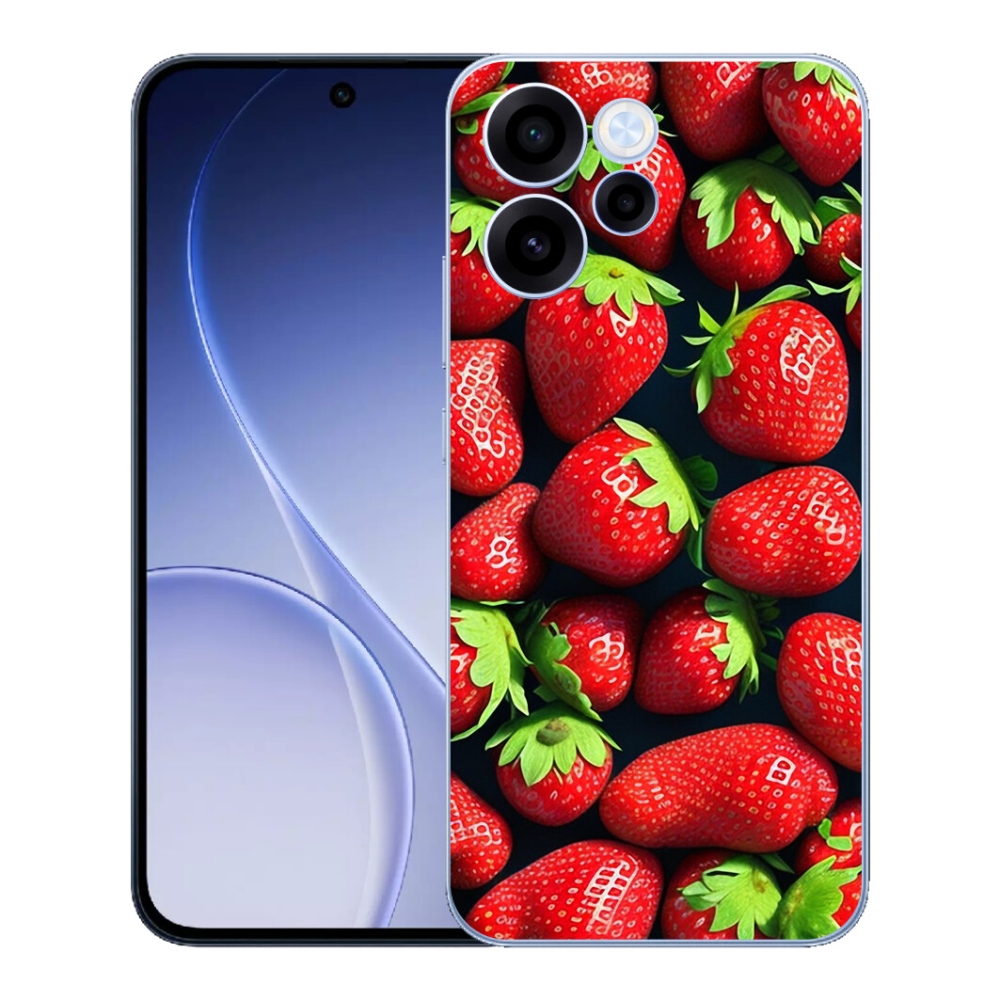Gelový kryt mmCase na Oppo Reno 15 FS 5G - jahody