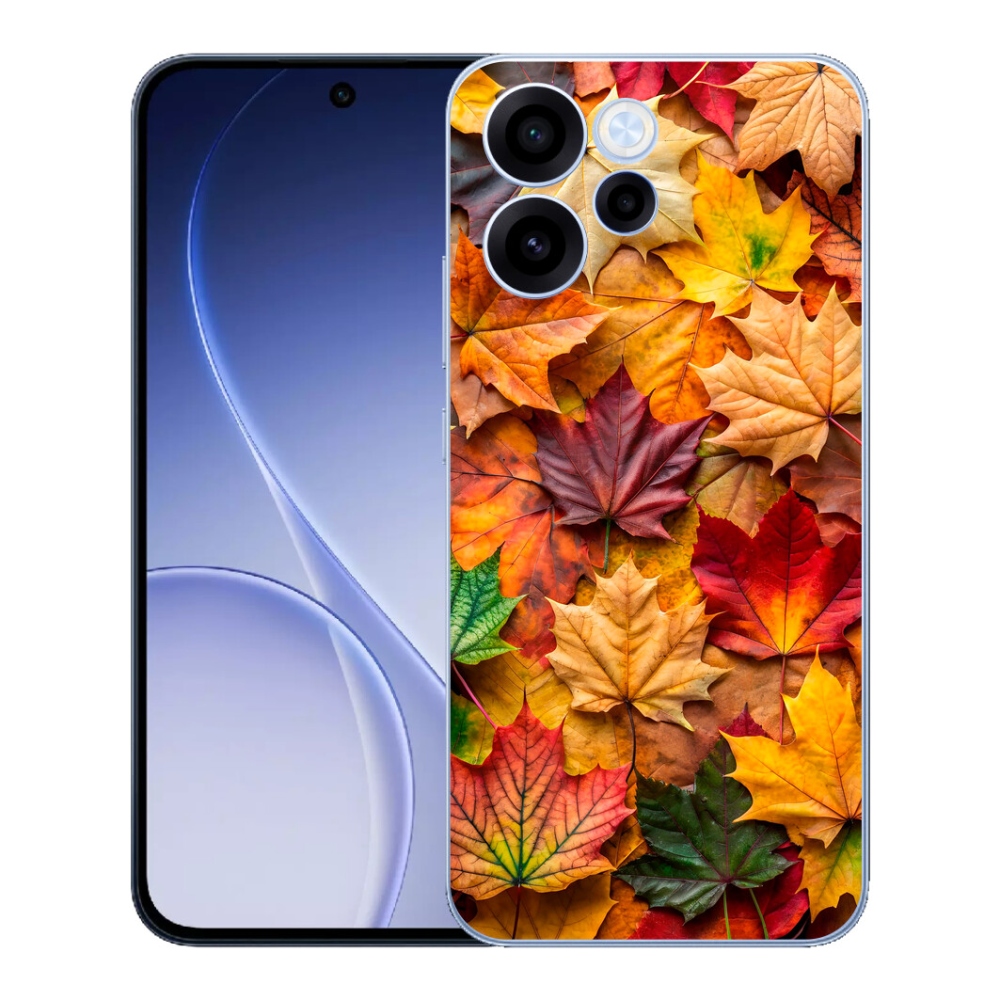 Gelový kryt mmCase na Oppo Reno 15 FS 5G - javorové listy 2