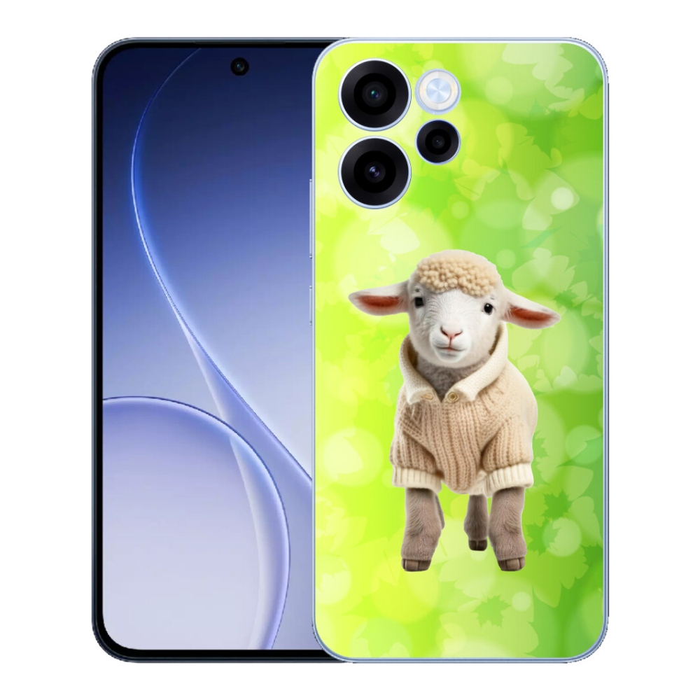 Gelový kryt mmCase na Oppo Reno 15 FS 5G - jehně ve svetru