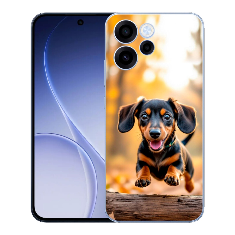Gelový kryt mmCase na Oppo Reno 15 FS 5G - jezevčík 2
