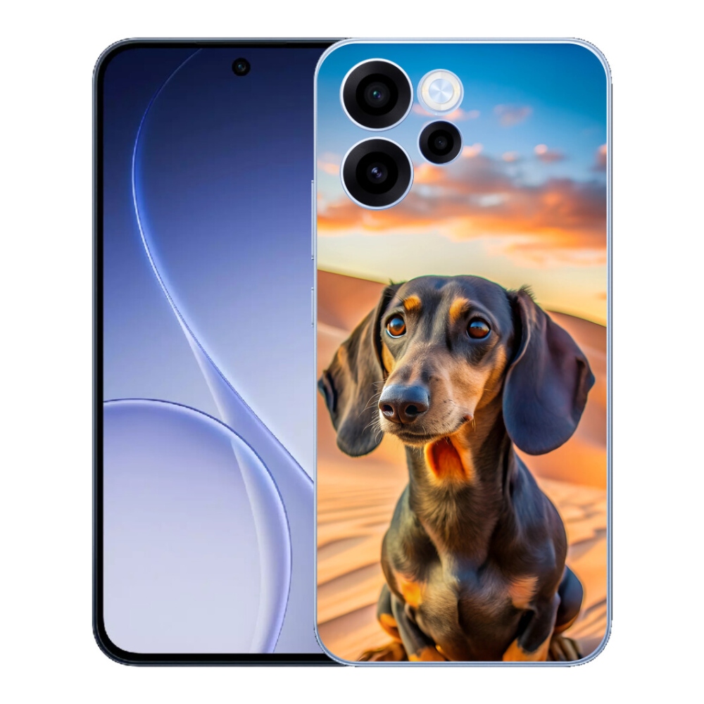 Gelový kryt mmCase na Oppo Reno 15 FS 5G - jezevčík 3 