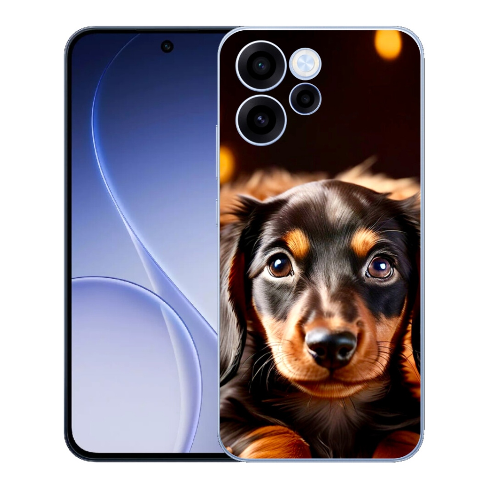 Gelový kryt mmCase na Oppo Reno 15 FS 5G - jezevčík