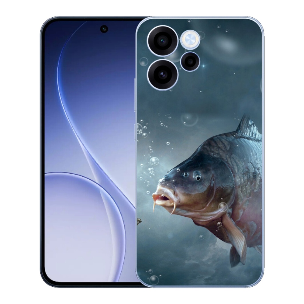 Gelový kryt mmCase na Oppo Reno 15 FS 5G - kapr a bublinky
