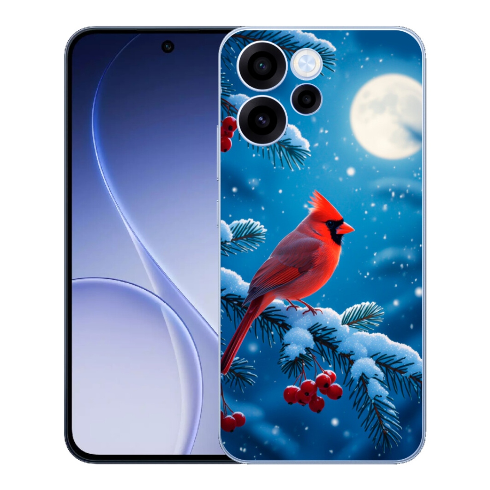 Gelový kryt mmCase na Oppo Reno 15 FS 5G - kardinál červený
