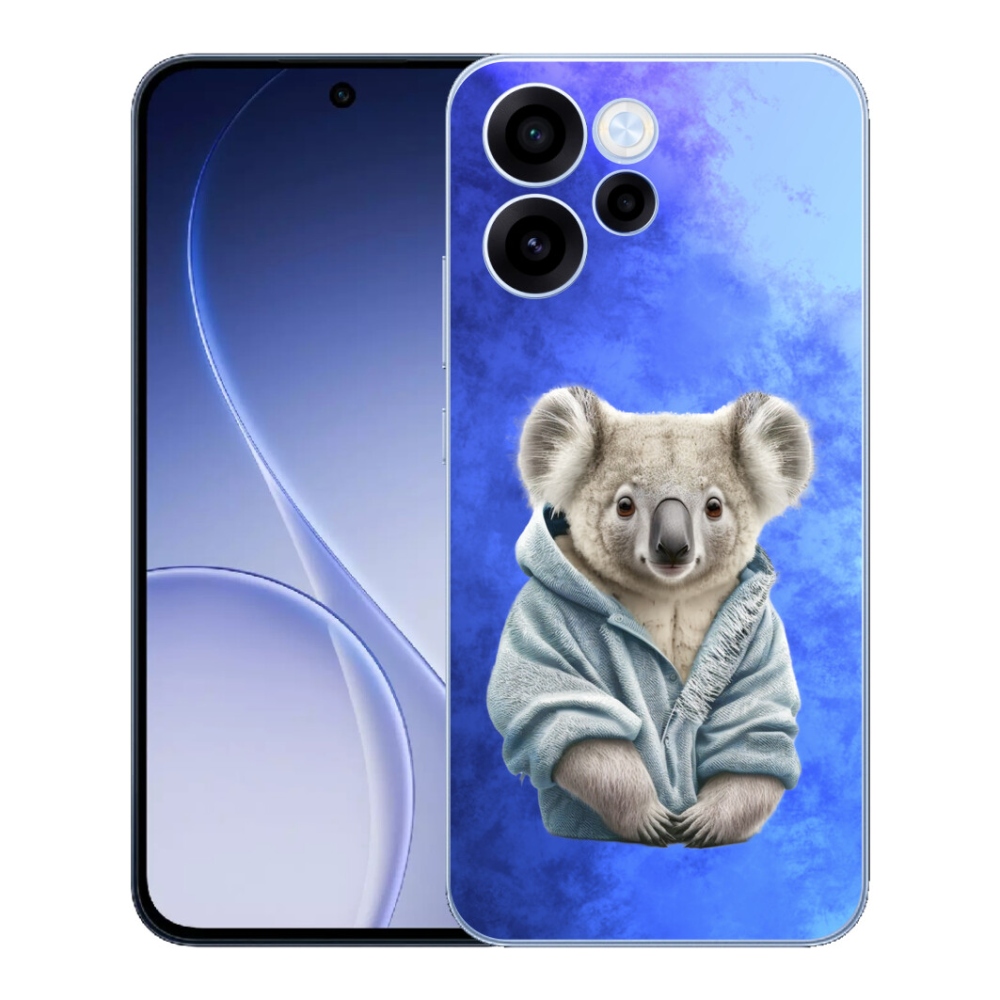Gelový kryt mmCase na Oppo Reno 15 FS 5G - koala ve svetru
