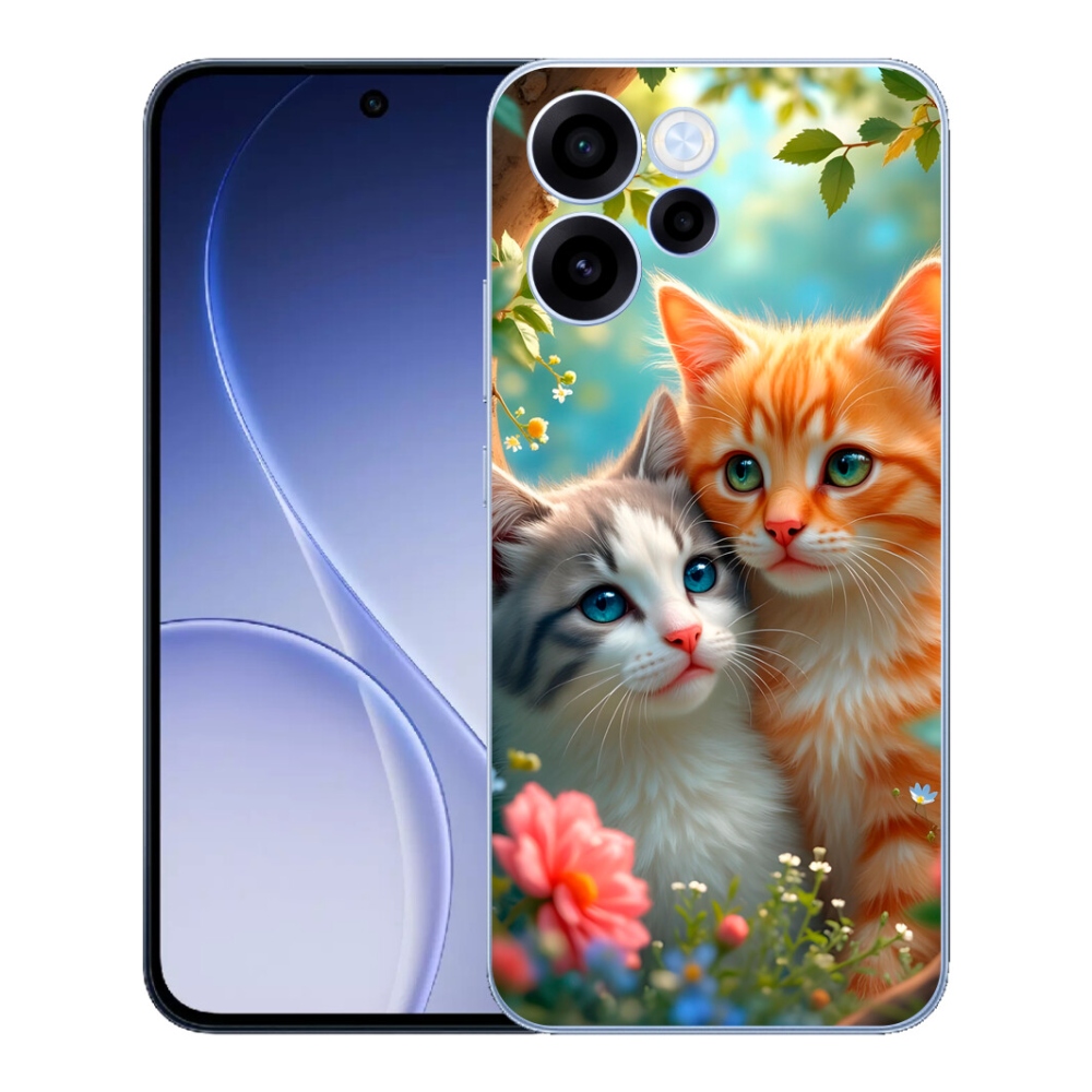 Gelový kryt mmCase na Oppo Reno 15 FS 5G - kočičí láska 2