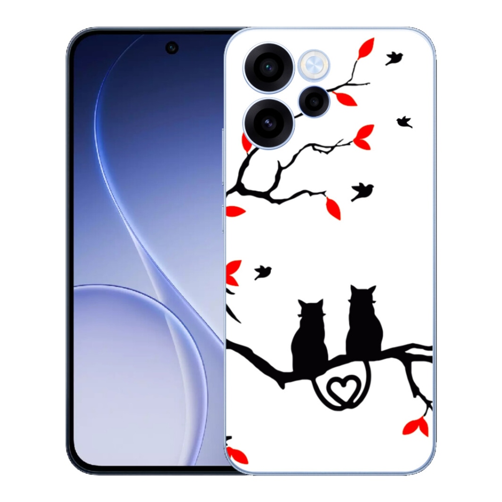 Gelový kryt mmCase na Oppo Reno 15 FS 5G - kočičí láska