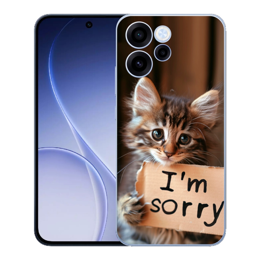 Gelový kryt mmCase na Oppo Reno 15 FS 5G - kočíčí omluva