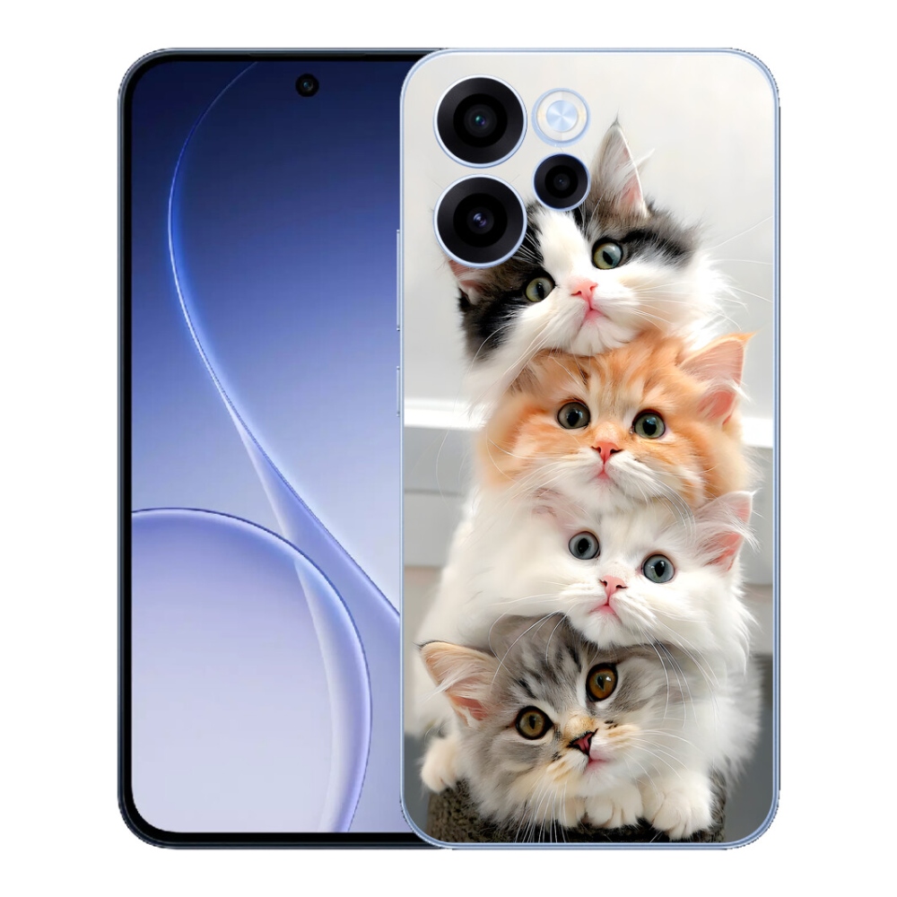 Gelový kryt mmCase na Oppo Reno 15 FS 5G - kočičí parta