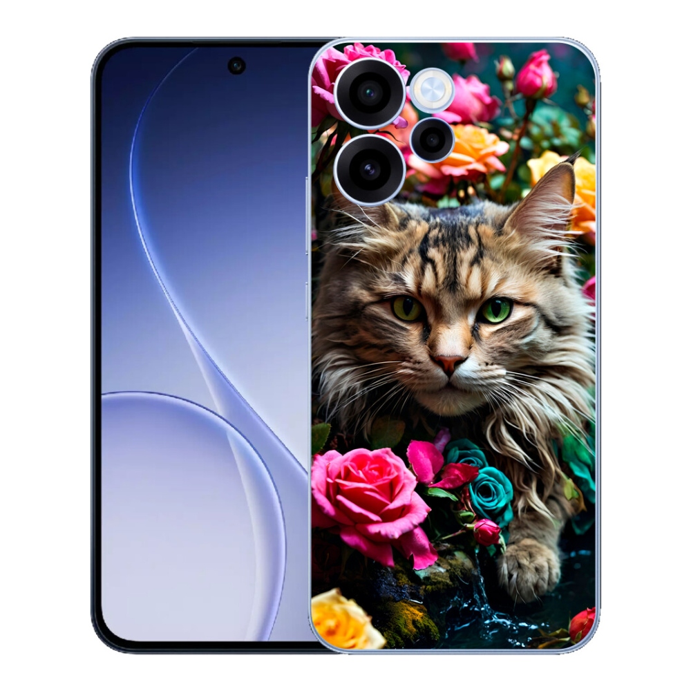 Gelový kryt mmCase na Oppo Reno 15 FS 5G - kočíčí pohled 2