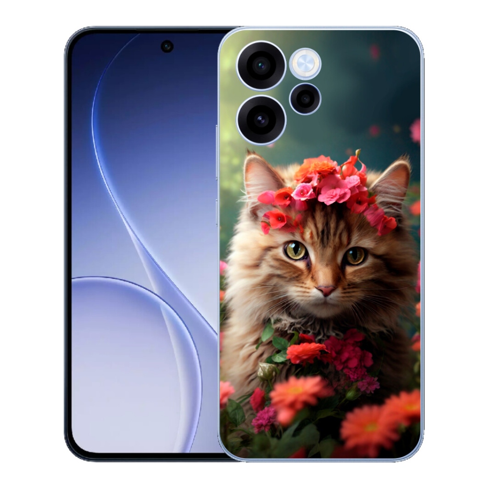 Gelový kryt mmCase na Oppo Reno 15 FS 5G - kočíčí princezna