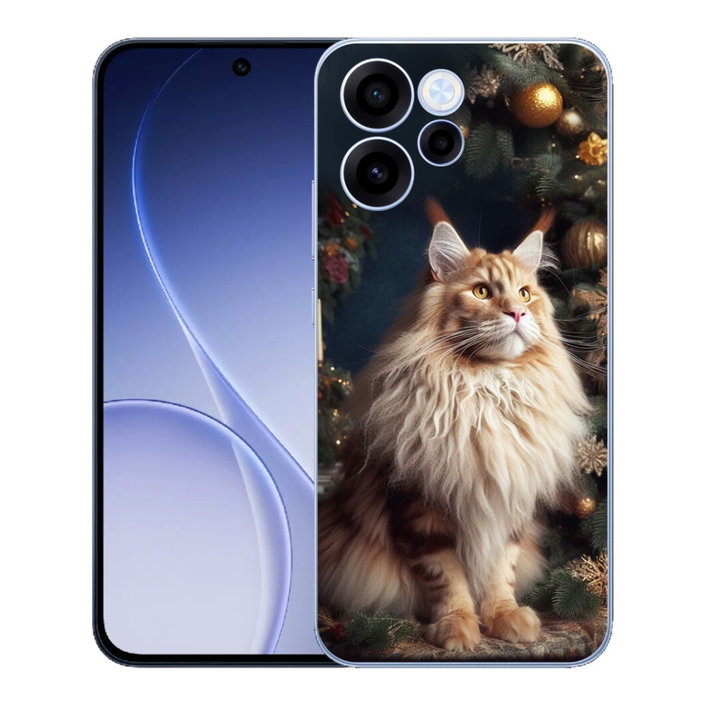 Gelový kryt mmCase na Oppo Reno 15 FS 5G - kočka u stromku