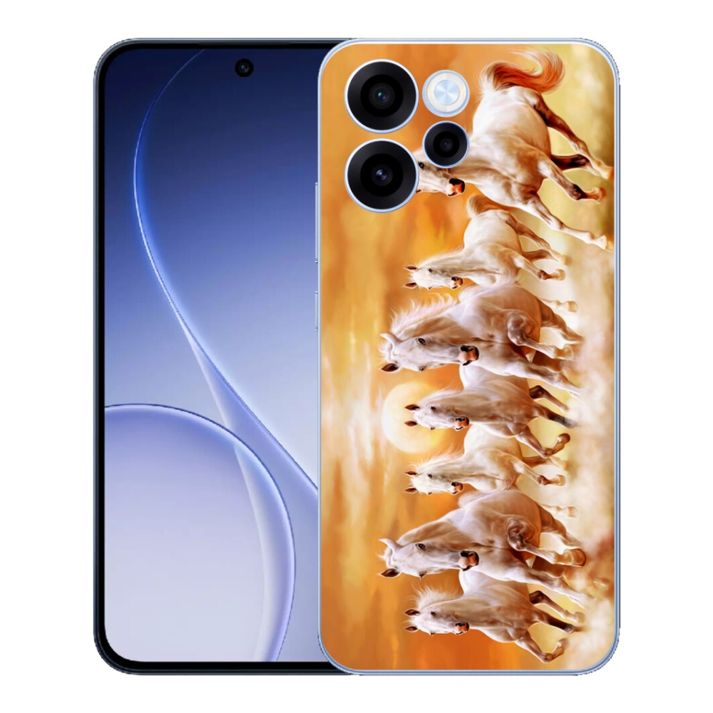 Gelový kryt mmCase na Oppo Reno 15 FS 5G - koně 2