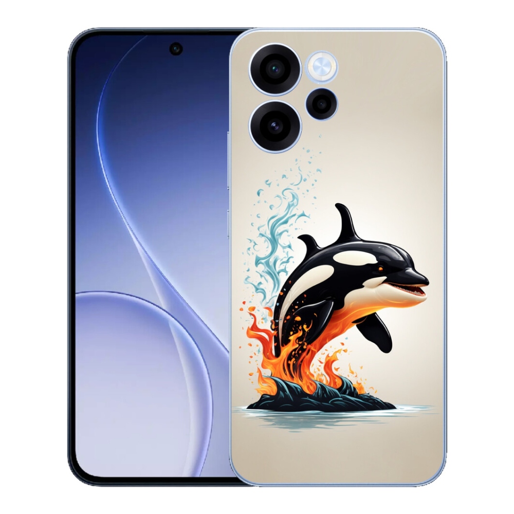 Gelový kryt mmCase na Oppo Reno 15 FS 5G - kosatka