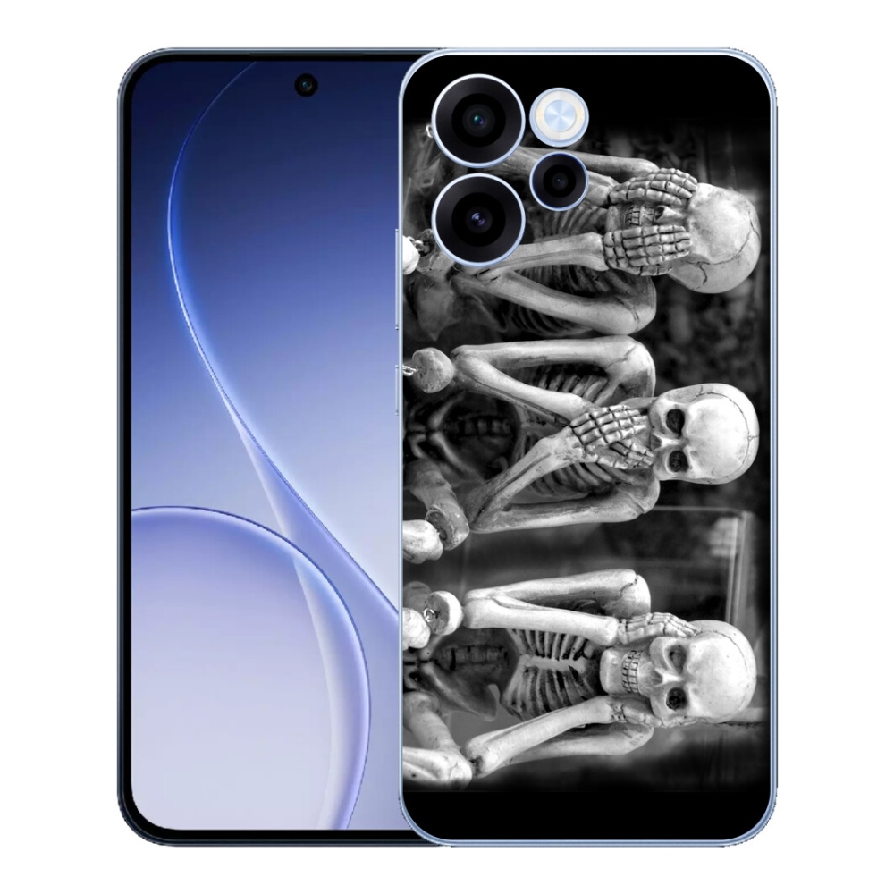Gelový kryt mmCase na Oppo Reno 15 FS 5G - kostlivci
