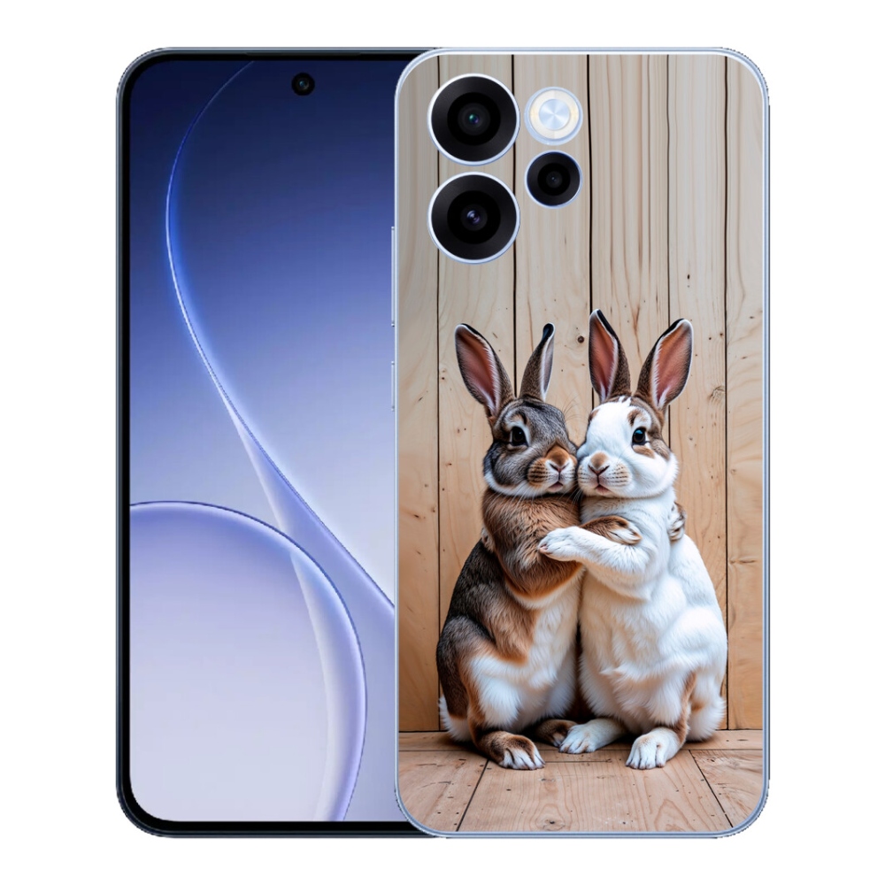 Gelový kryt mmCase na Oppo Reno 15 FS 5G - králičí pár