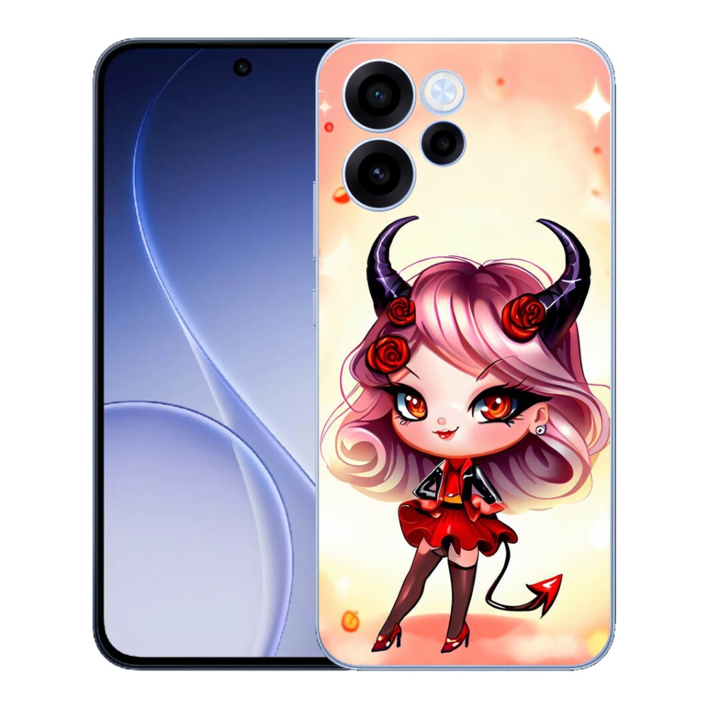 Gelový kryt mmCase na Oppo Reno 15 FS 5G - kreslená čertice