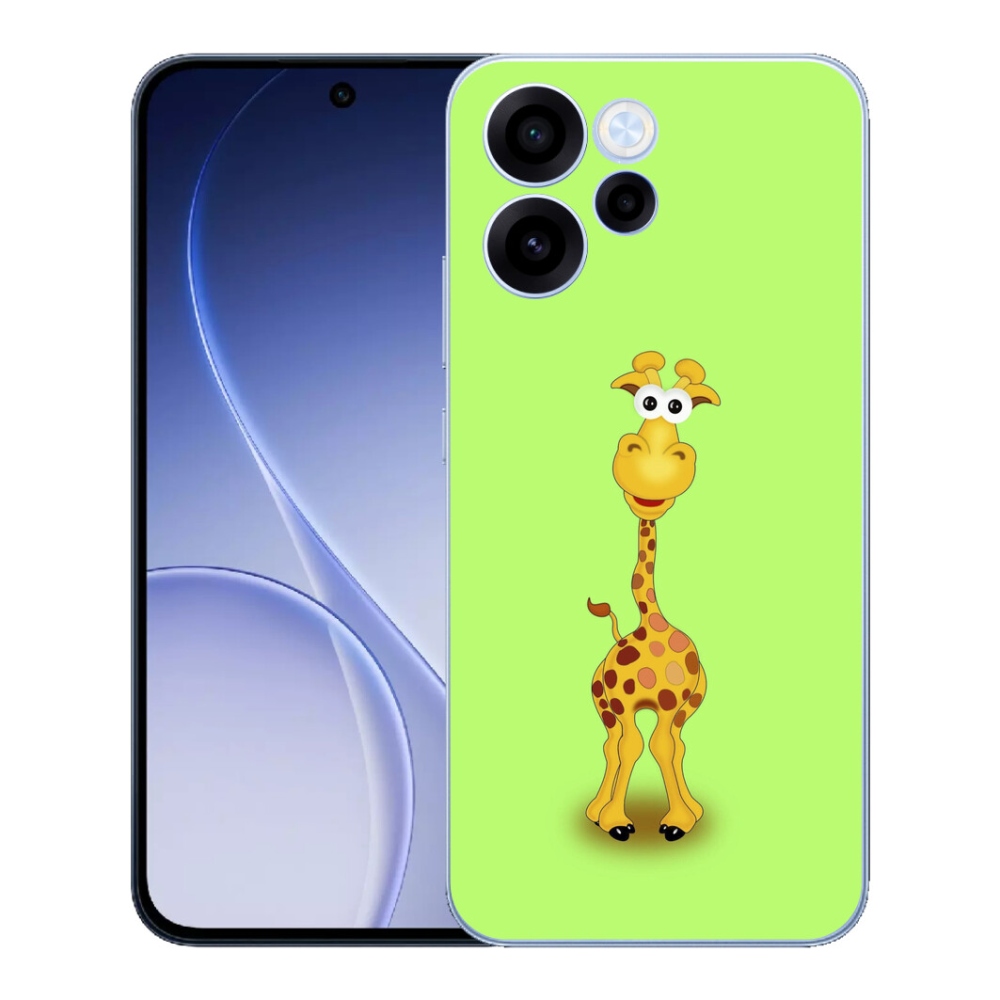Gelový kryt mmCase na Oppo Reno 15 FS 5G - kreslená žirafa
