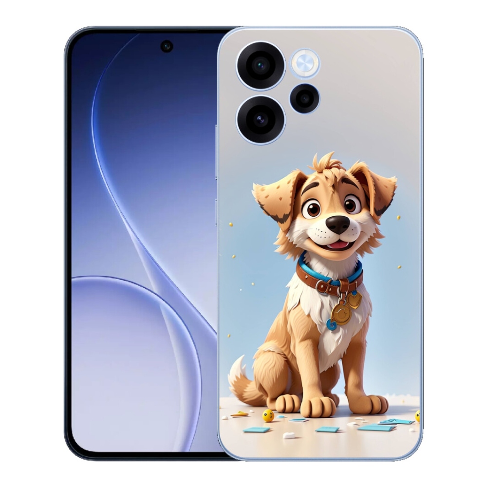 Gelový kryt mmCase na Oppo Reno 15 FS 5G - kreslené štěně