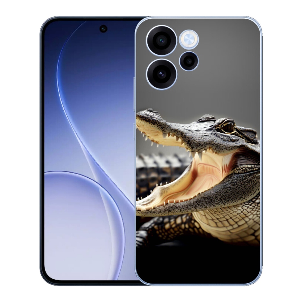 Gelový kryt mmCase na Oppo Reno 15 FS 5G - krokodýl